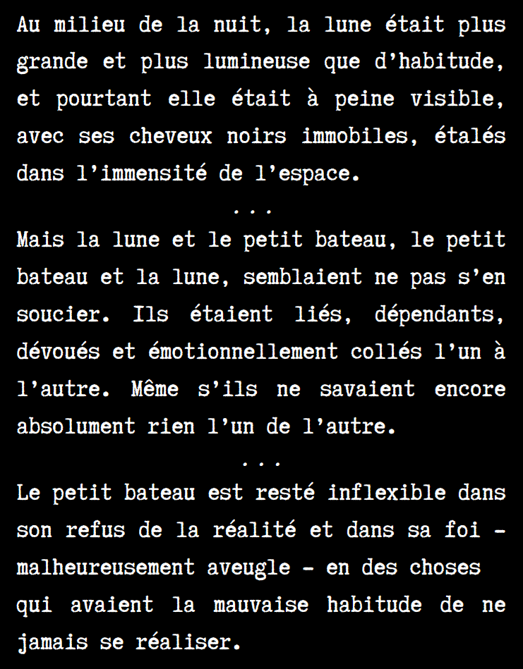 Extraits du livre À propos des navires et de la lune par Diam Consta